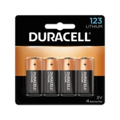 Duracell Specialty High-Power Lithium Batteries 123 3 V 4/Pack DL123AB4PK