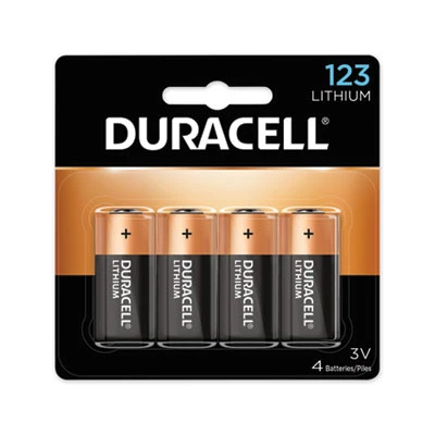 Duracell Specialty High-Power Lithium Batteries 123 3 V 4/Pack DL123AB4PK 3 Duracell Specialty High-Power Lithium Batteries 123 3 V 4/Pack DL123AB4PK