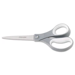 Fiskars 8" Contoured Performance Scissors Gray Straight Handle 1160001005