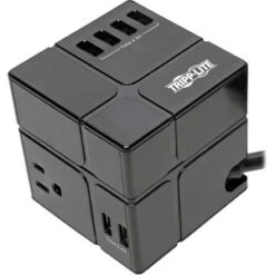 Tripp Lite Safe-IT 3 Outlet USB Charging Port Cube Surge Protector TLP368CUBEUAM