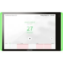 Crestron 7 In. Room Scheduling Touch Screen Black Smooth With Light Bar 6511517