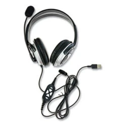 ZuM Binaural Over The Head Headset Black/Silver ZUMWDUSB2