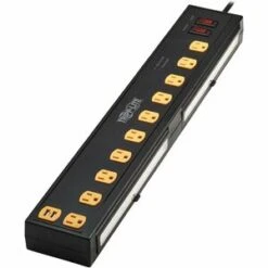 Tripp Lite Protect It! 6' 10-Outlet Surge Protector With Swivel Light Bars Black
