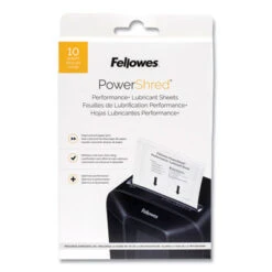 Powershred Performance+ Lubricant Sheets 8.5 X 6 10/Pack FEL4015501