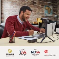 AVerMedia DualCam PW313D Video Conferencing Camera 5MP 30fps Black -Electronics Store 968634C